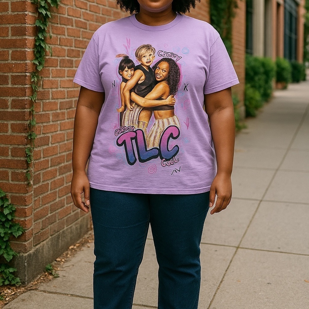 TLC Purple Crazy Sexy Cool Album Graphic Crewneck Short Sleeve Tee